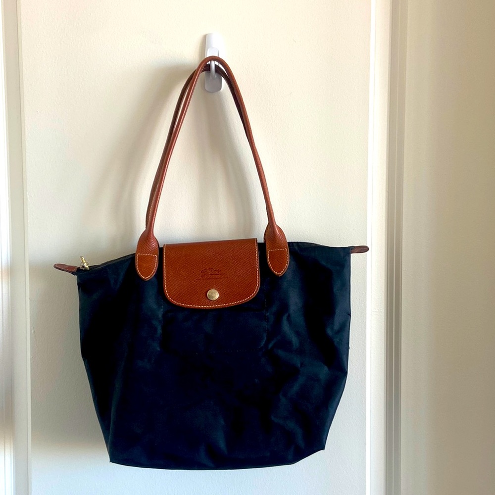 Longchamp Black and brown small tote